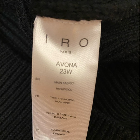 New IRO PARIS  Avona Zippered-Collar Sweater XS $395 - Picture 11 of 14